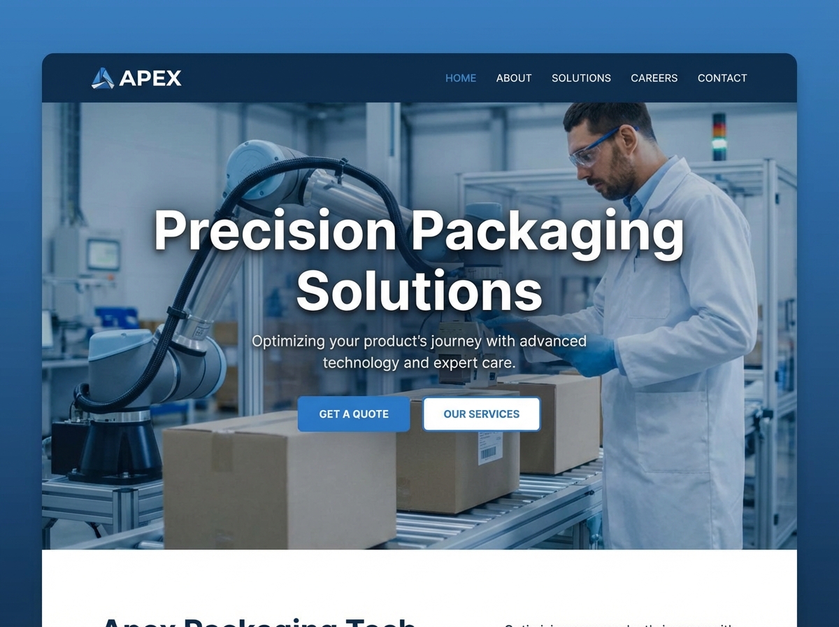 Build Your Professional Packaging Technician Website website preview