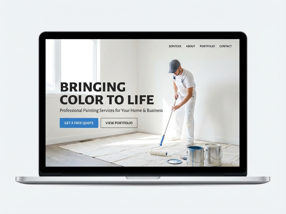 Your Stunning Online Portfolio for More Painting Clients website preview