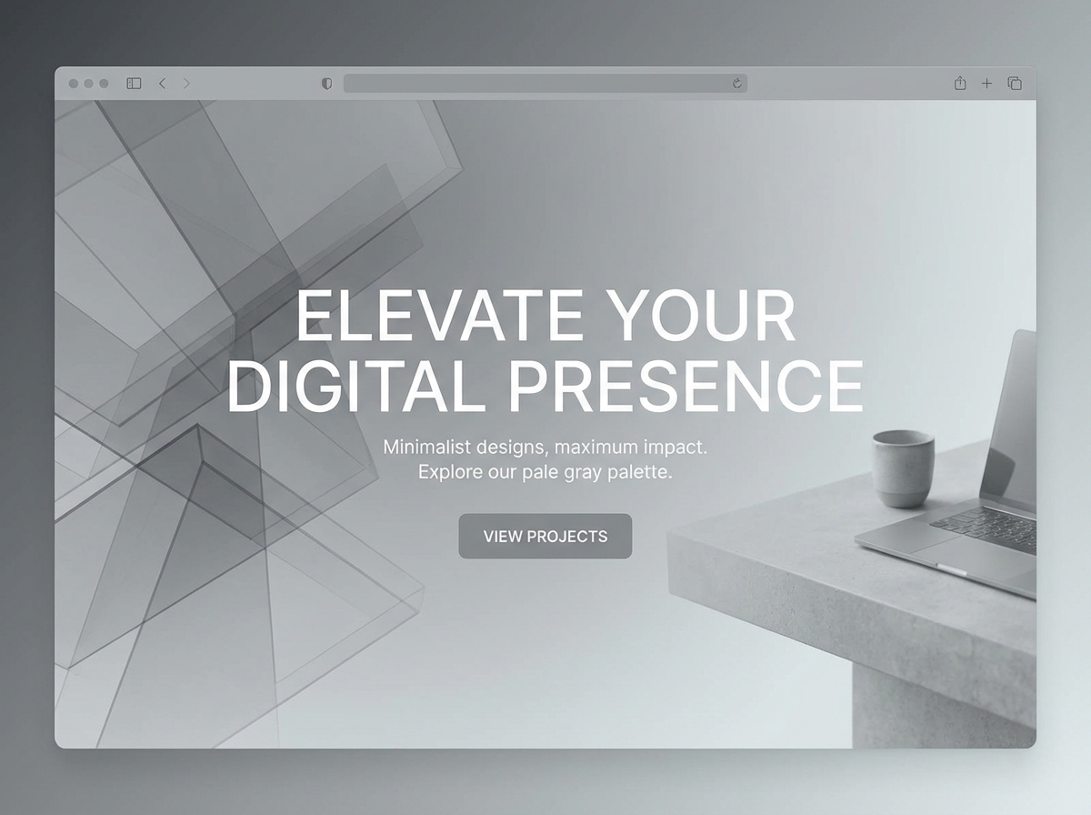 Build Your Site in Stunning Pale Gray Color website preview