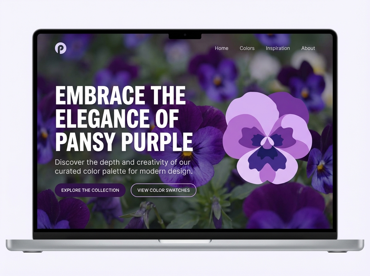 Unleash Your Creativity with Pansy Purple Color website preview