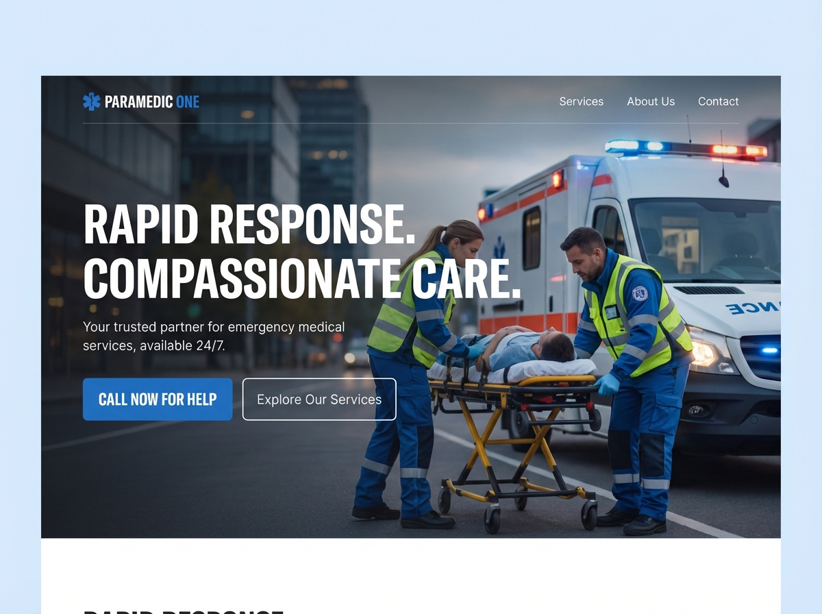 Build a Professional Website for Every Paramedic website preview