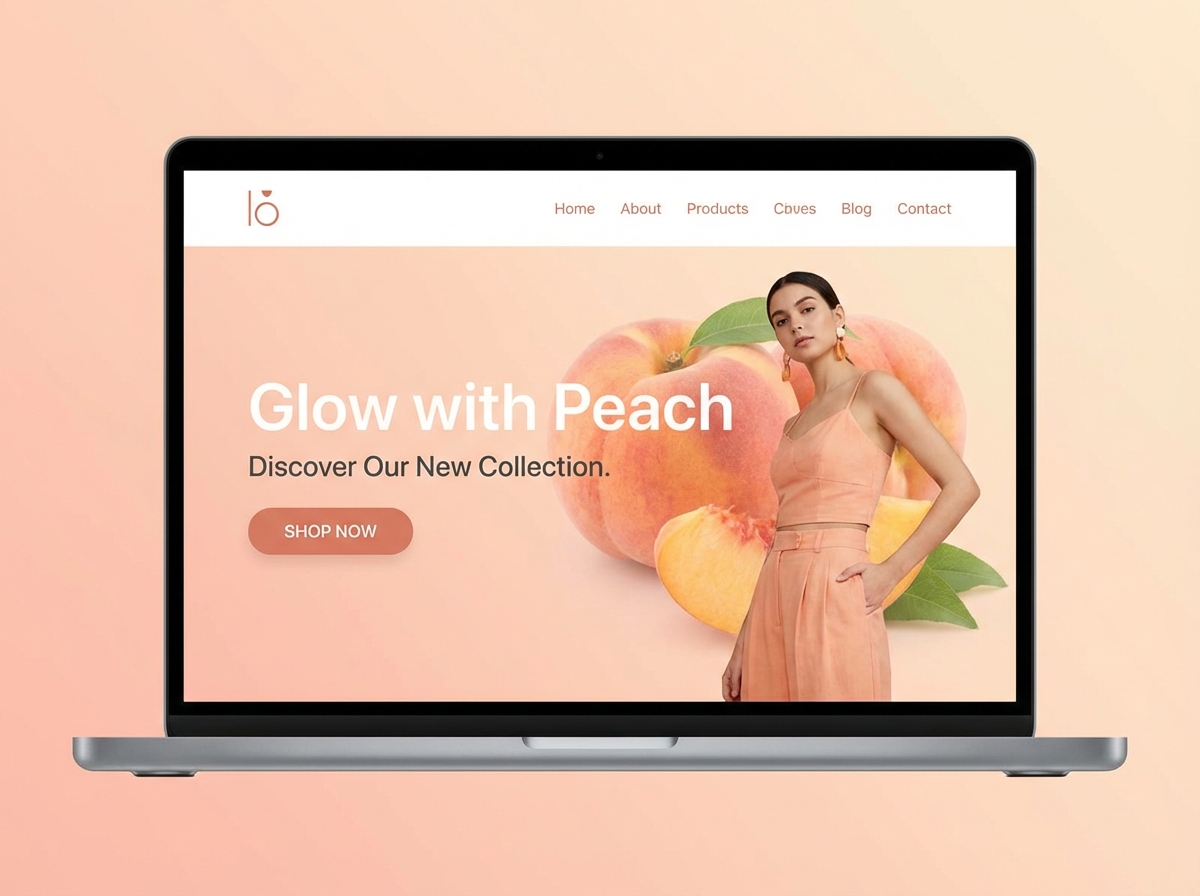 Create Stunning Websites with Trending Peach Color Palettes website preview