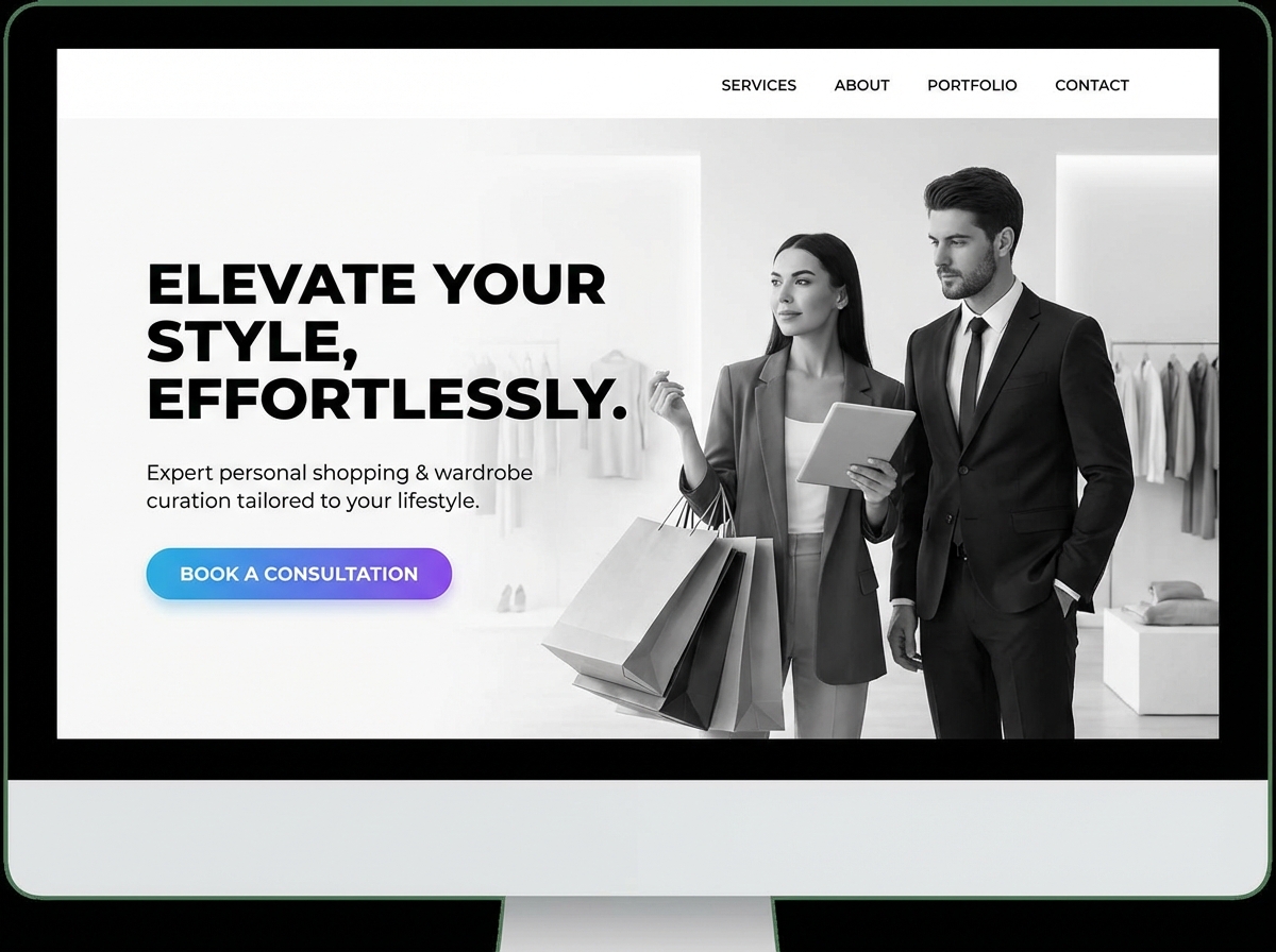 Build Your Premier Personal Shopper Website Today website preview