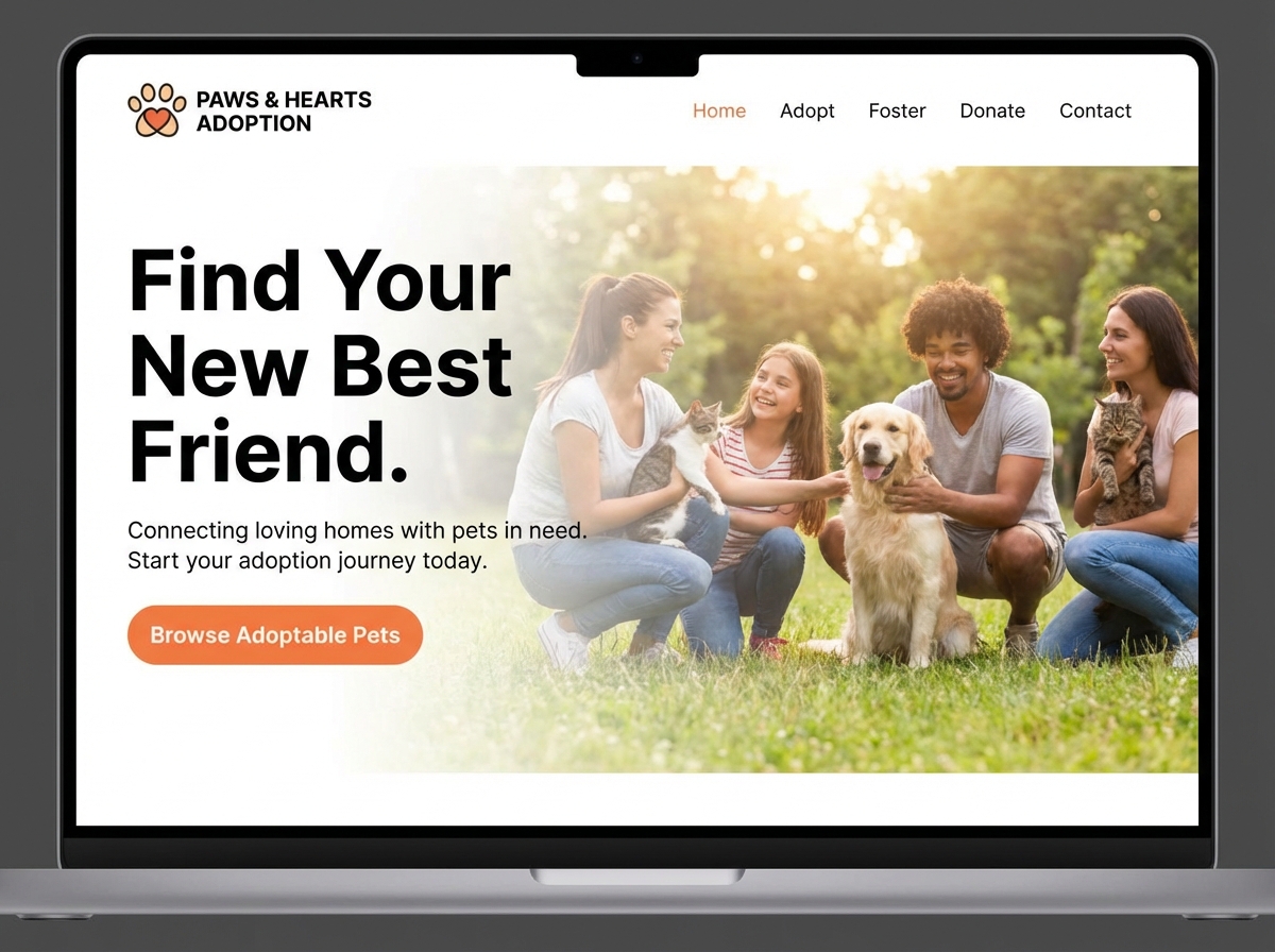 Build Your Dream Pet Adoption Service Website website preview