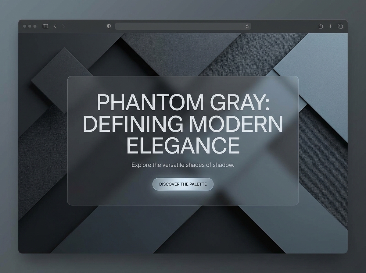 Unleash Your Creativity with Sophisticated Phantom Gray Color website preview