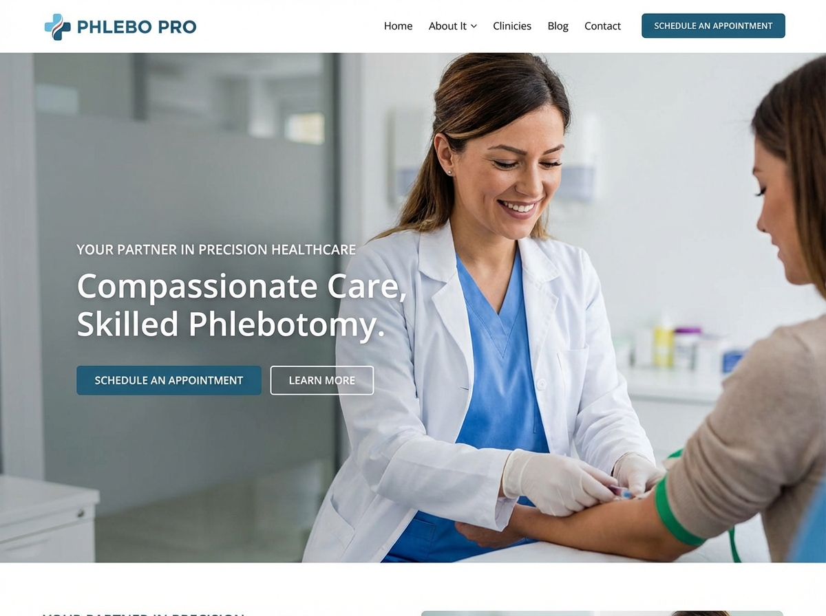 Build Your Professional Phlebotomy Technician Website website preview