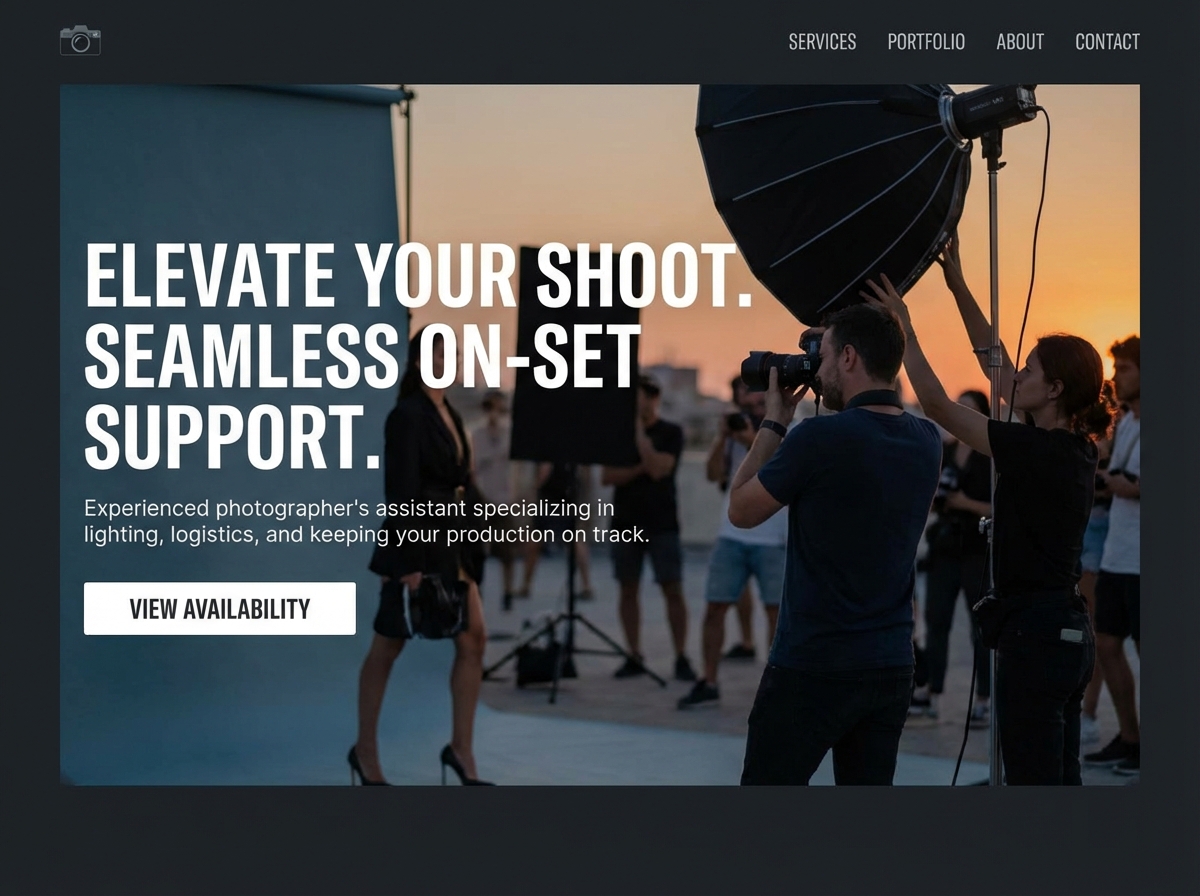 Build Your Online Presence with a Photographer Assistant Website website preview