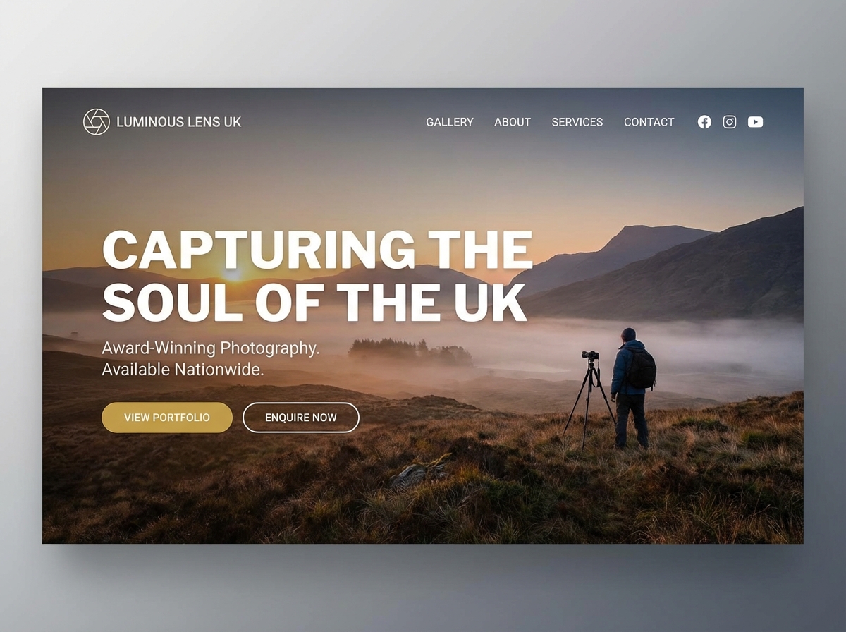 Build a Stunning Online Portfolio for UK Photographers website preview