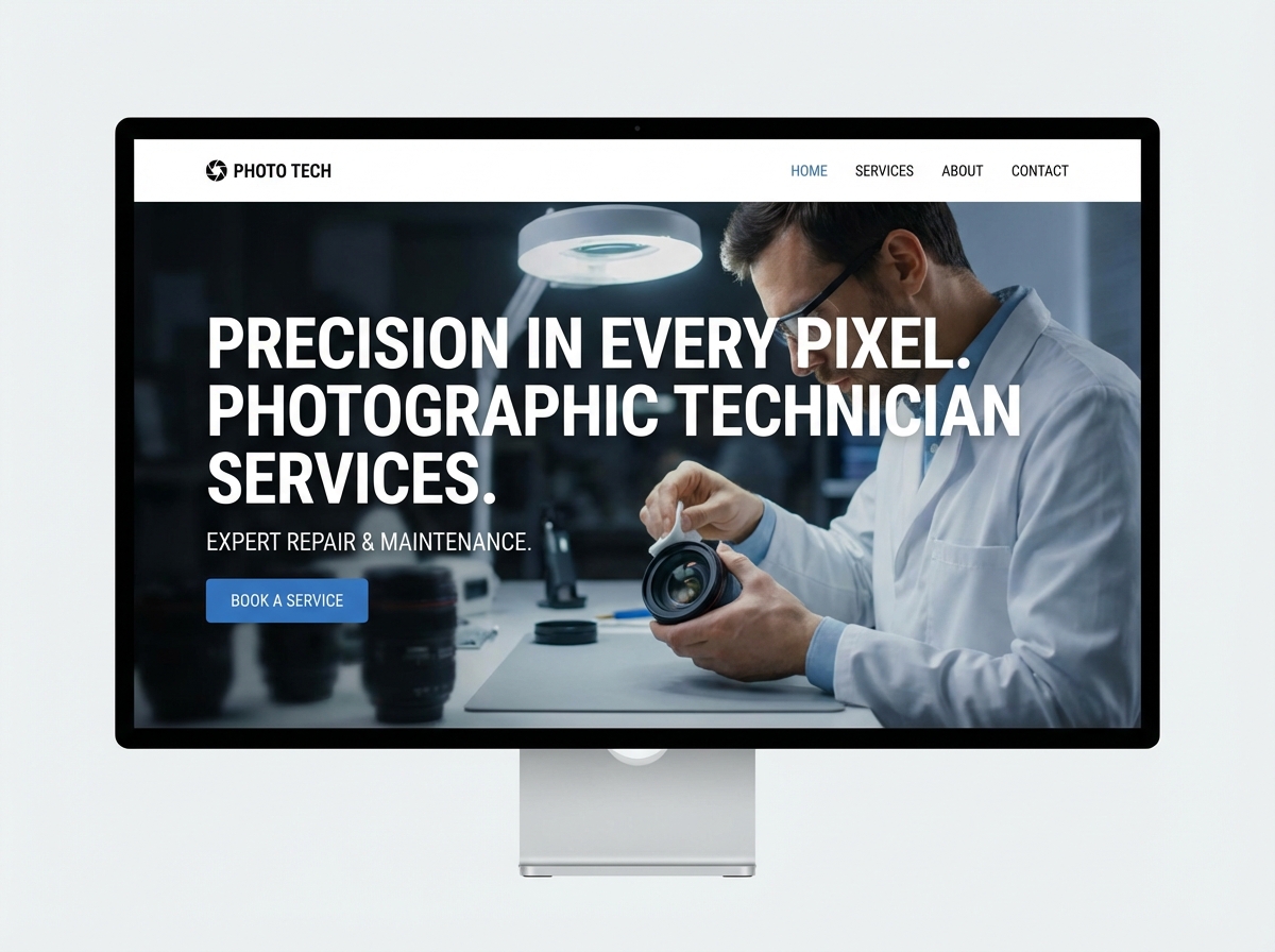 Build a Stunning Portfolio & Services Website for your Photographic Technician Business website preview