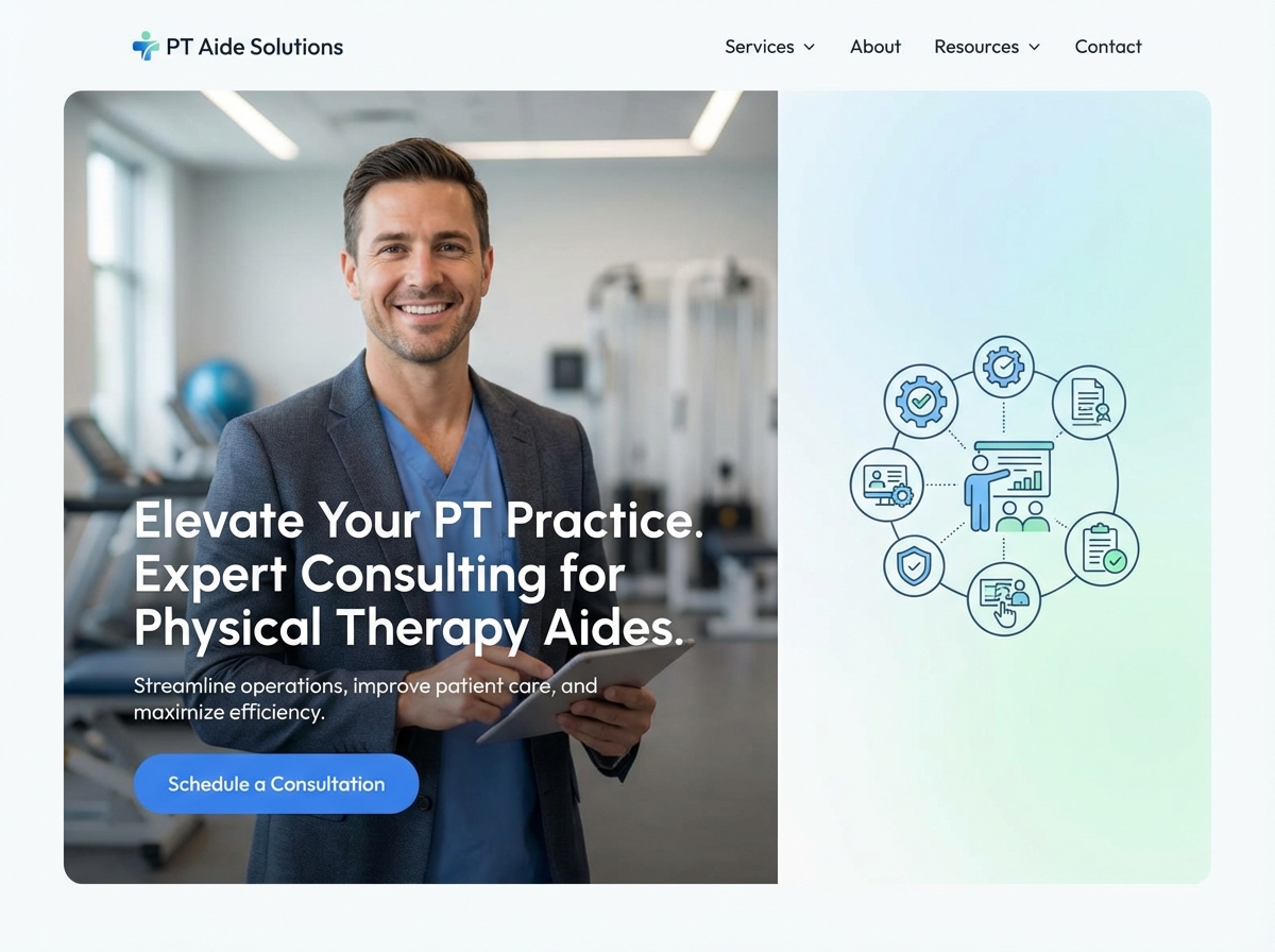 Launch Your Expert Physical Therapy Aide Consultant Website website preview