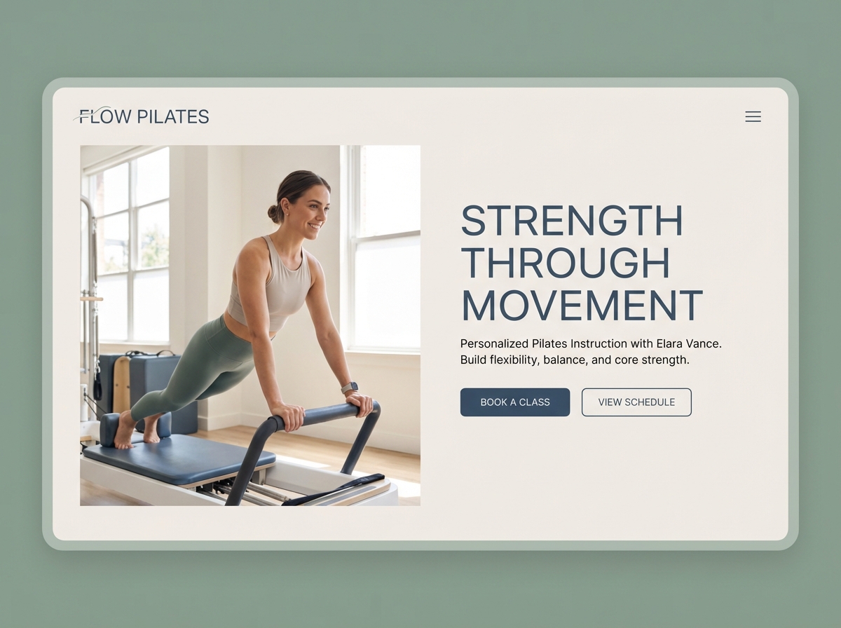 Build Your Dream Pilates Instructor Website website preview