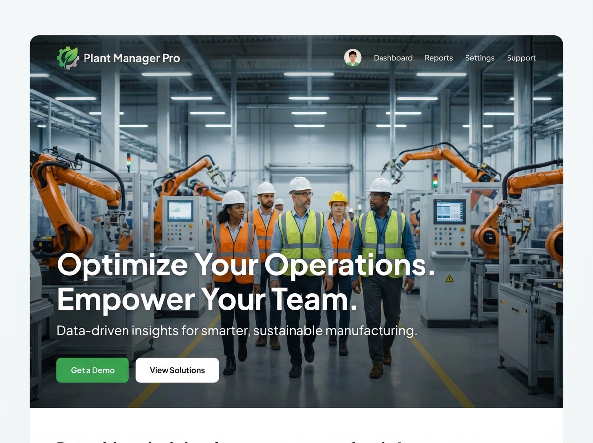 Build Your Professional Plant Manager Website website preview
