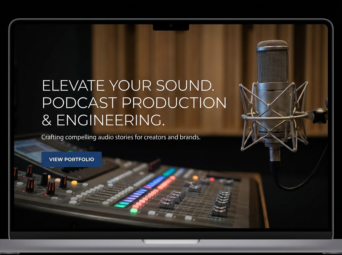 Build a Stunning Podcast Producer Website, Effortlessly. website preview