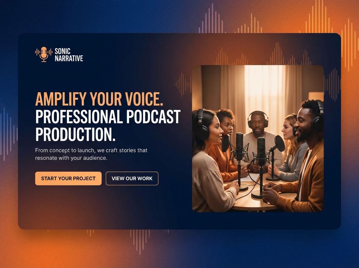 Launch Your Stunning Podcast Production Website website preview