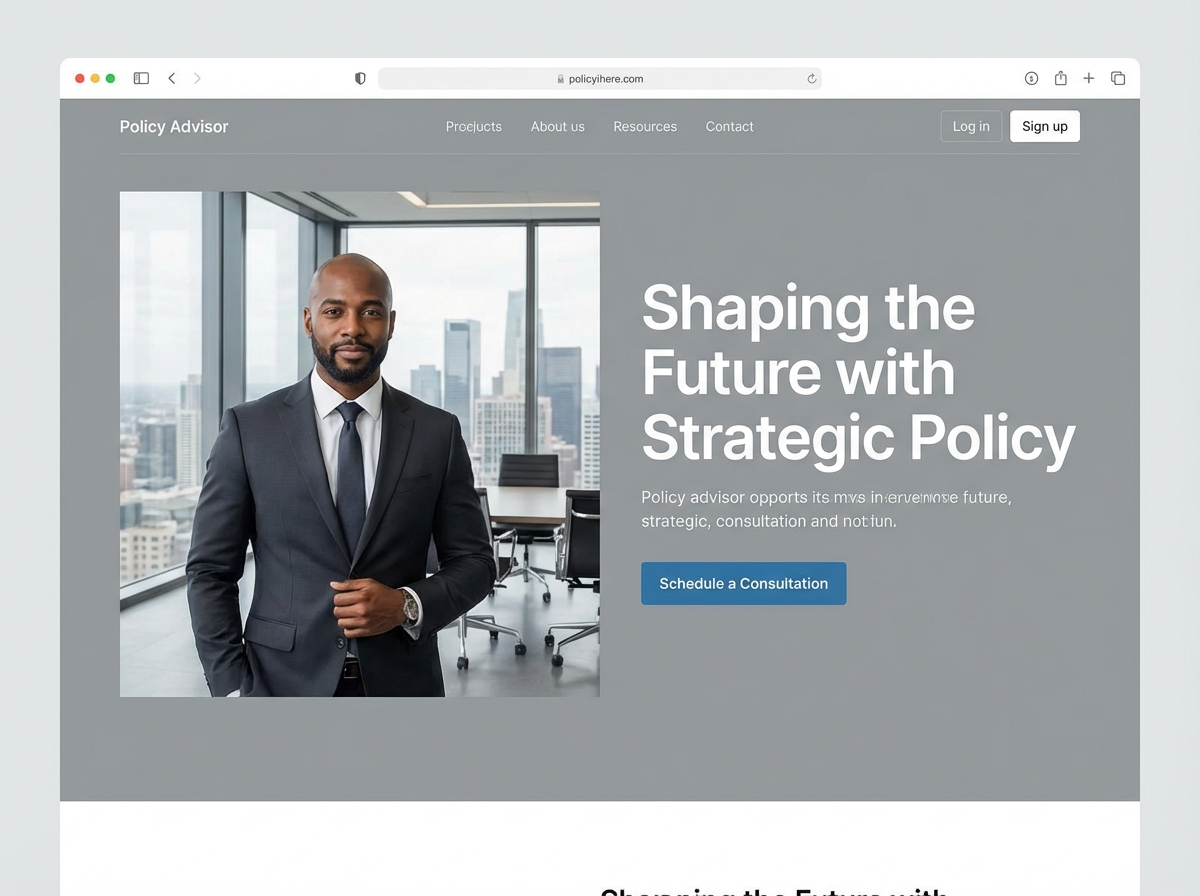 Build Your Influence: Professional Policy Advisor Websites website preview