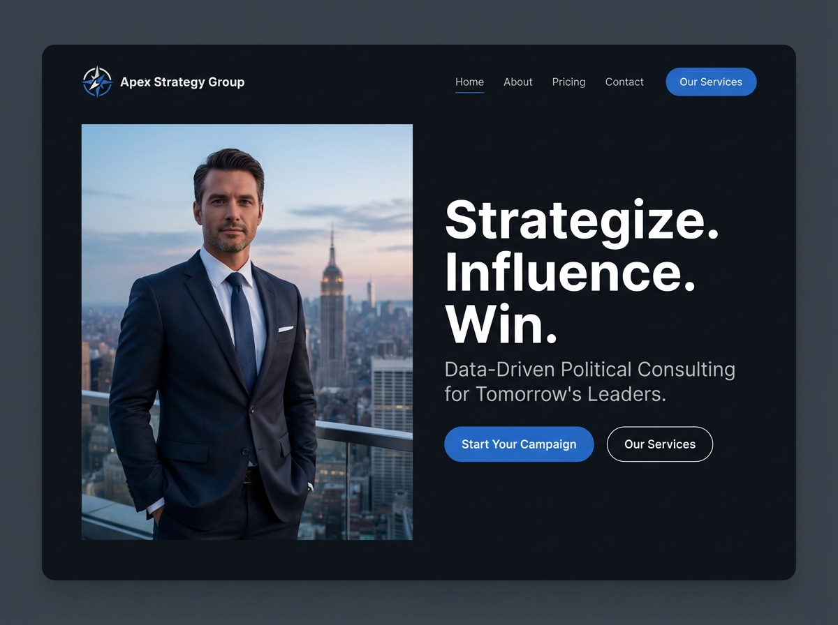Build a Powerful Online Presence as a Political Consultant website preview