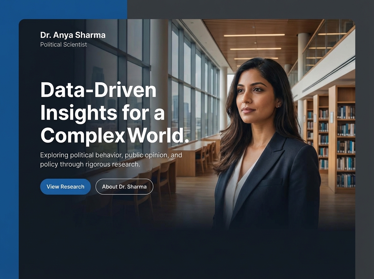 Build Your Influence: Professional Website for Political Scientists website preview