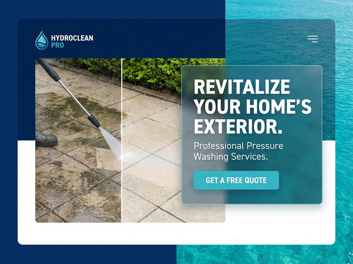 Build Your Pressure Washing Website Today website preview