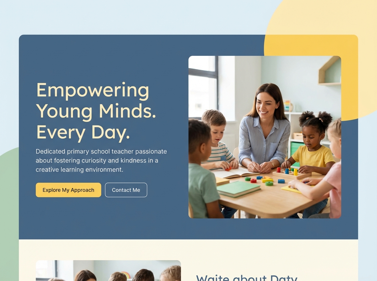 Build Your Engaging Primary School Teacher Website website preview