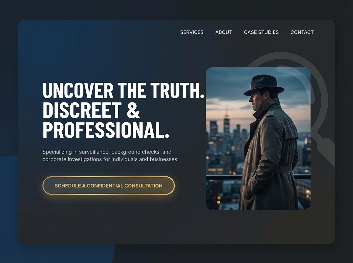 Build a Powerful Online Presence for your Private Investigator Business website preview