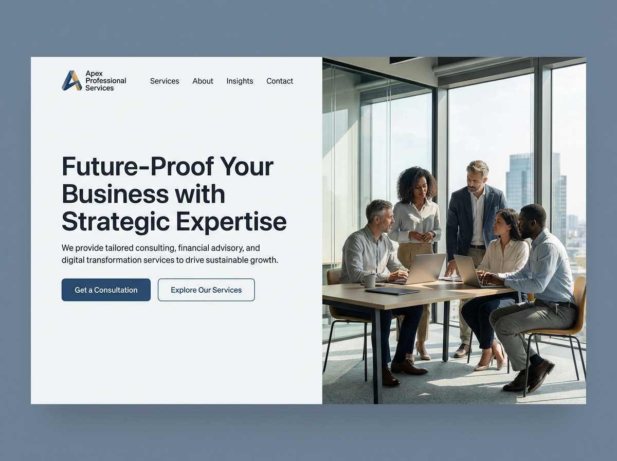 Build Authority with a Professional Services Website website preview
