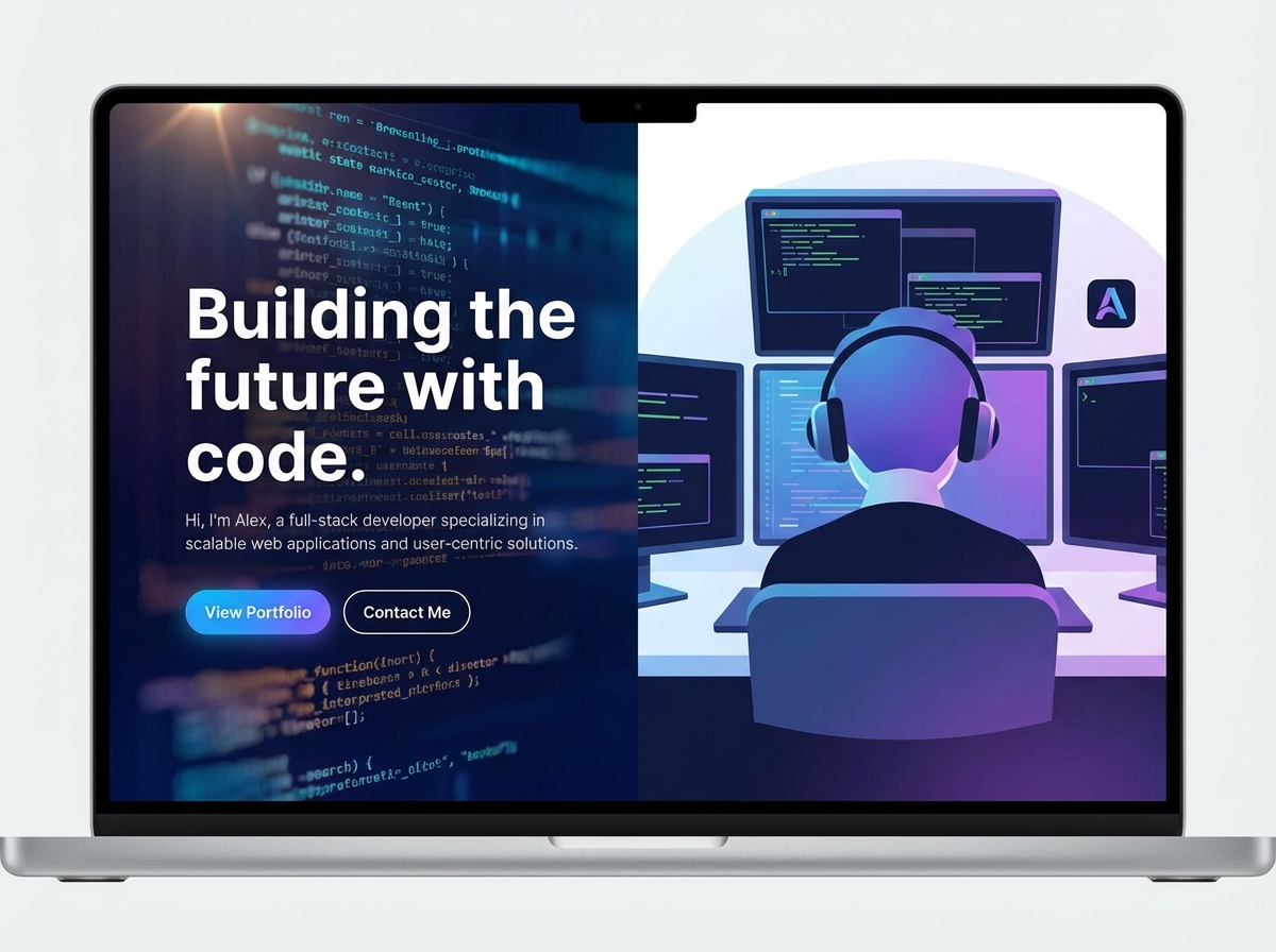 Build Your Professional Developer's Portfolio Website website preview