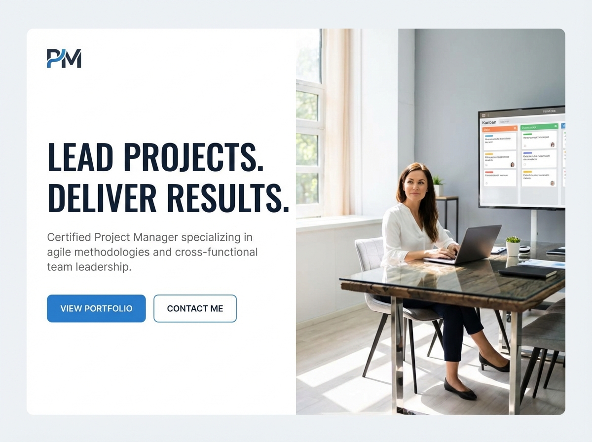 Build Your Professional Project Manager Portfolio website preview