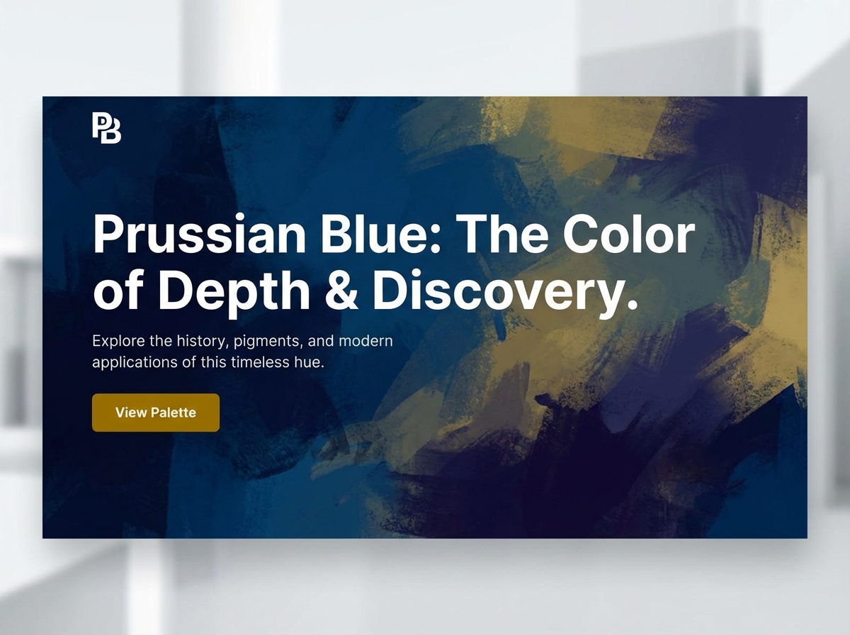 Master the Depth with a Stunning Prussian Blue Color Website website preview