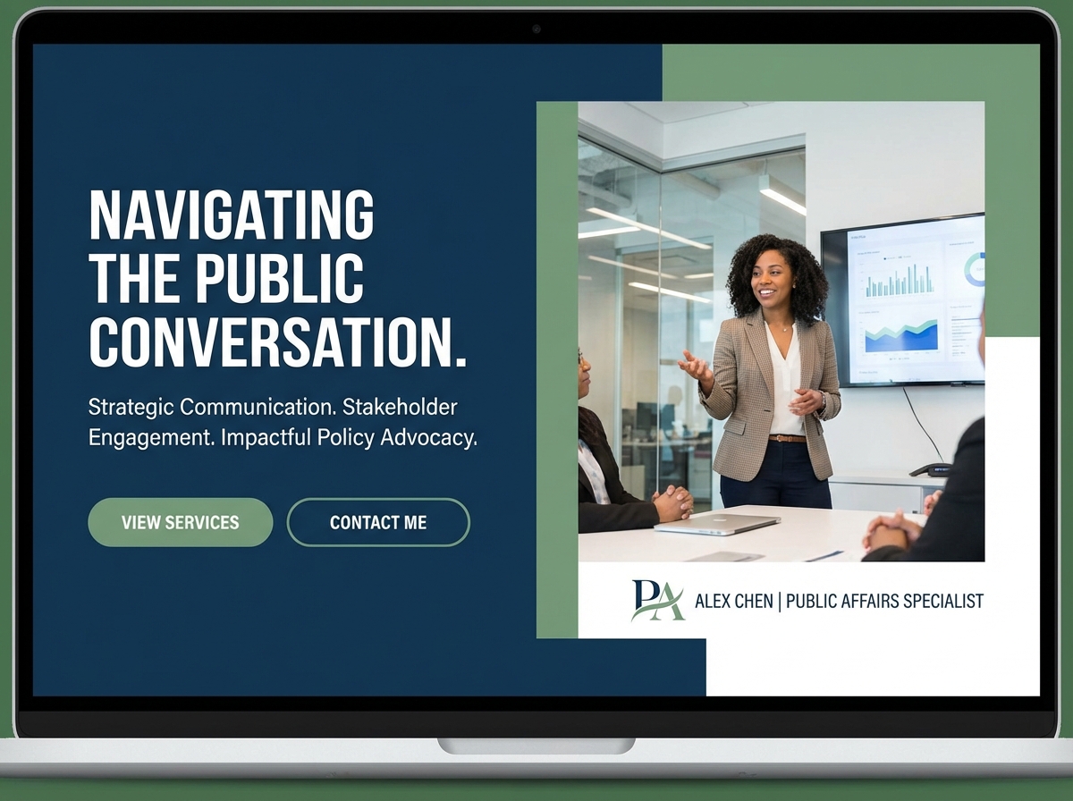Build Your Influence: Professional Public Affairs Specialist Websites website preview