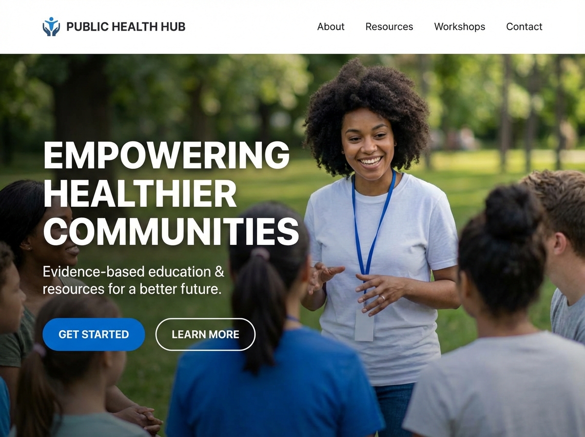 Build Your Authority Online with a Professional Public Health Educator Website website preview