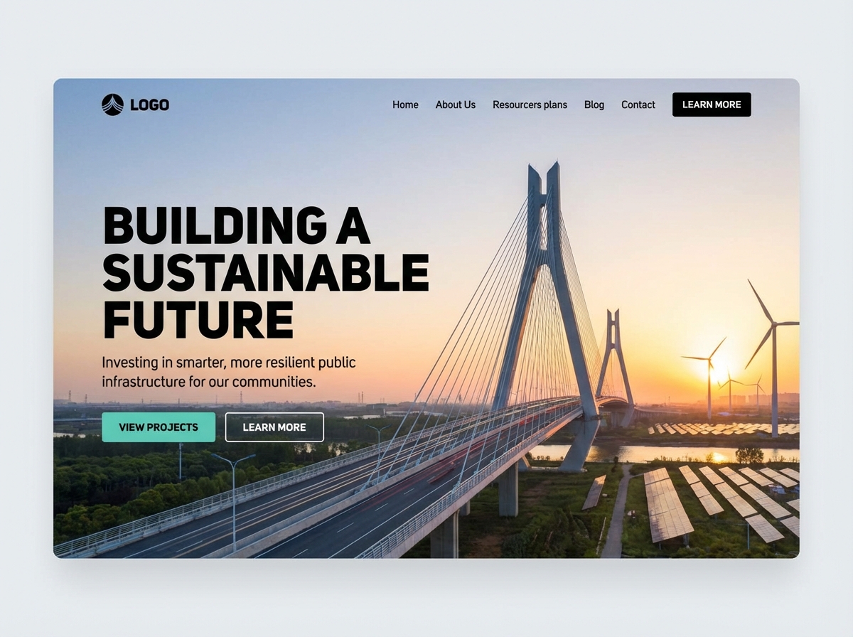 Build Smarter: The Essential Public Infrastructure Website Builder website preview