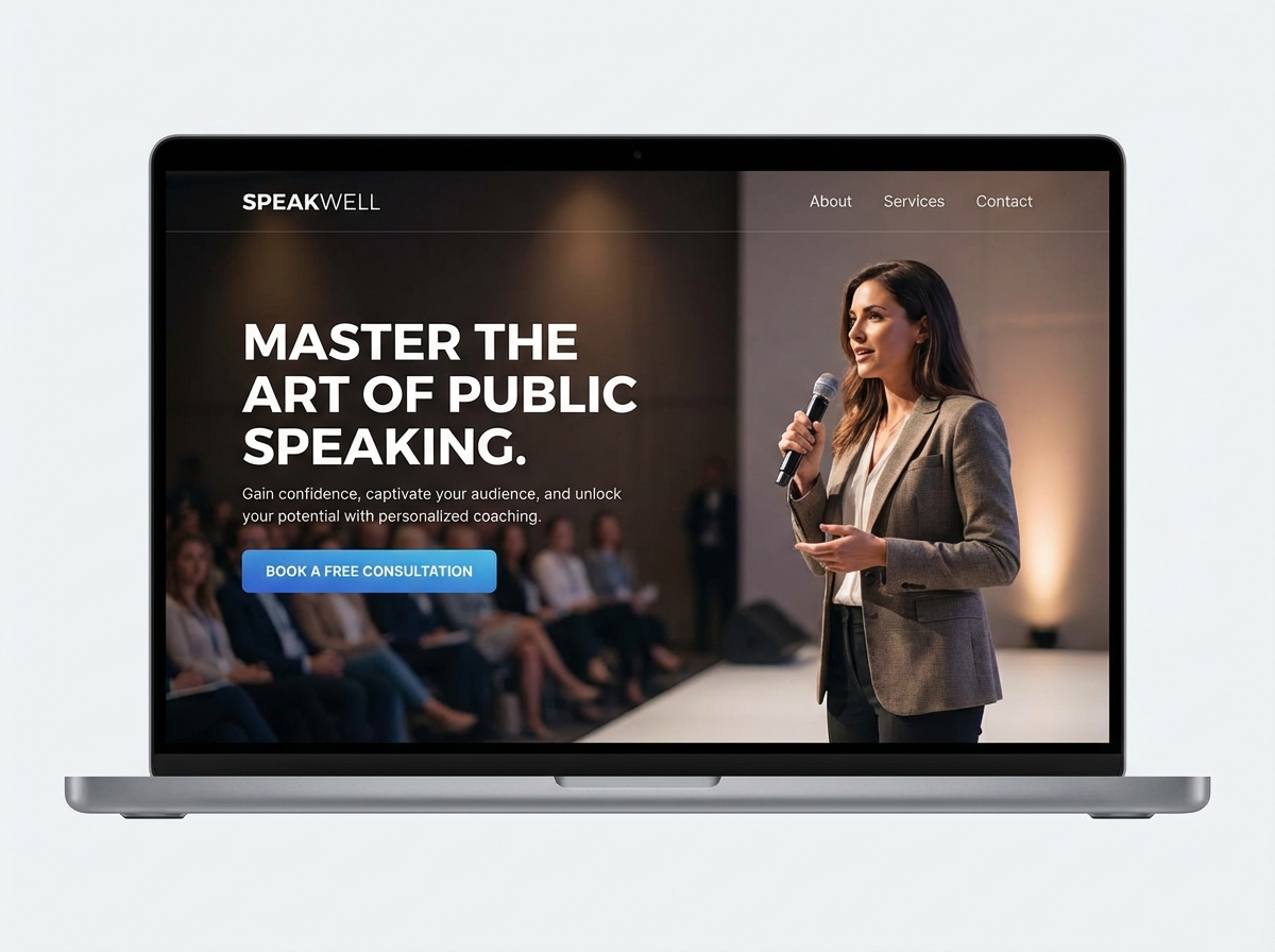 Build a Professional Website for Your Public Speaking Coaching Business website preview