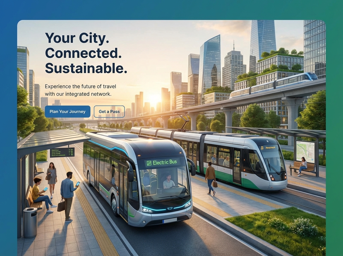 Build a Public Transport Website website preview