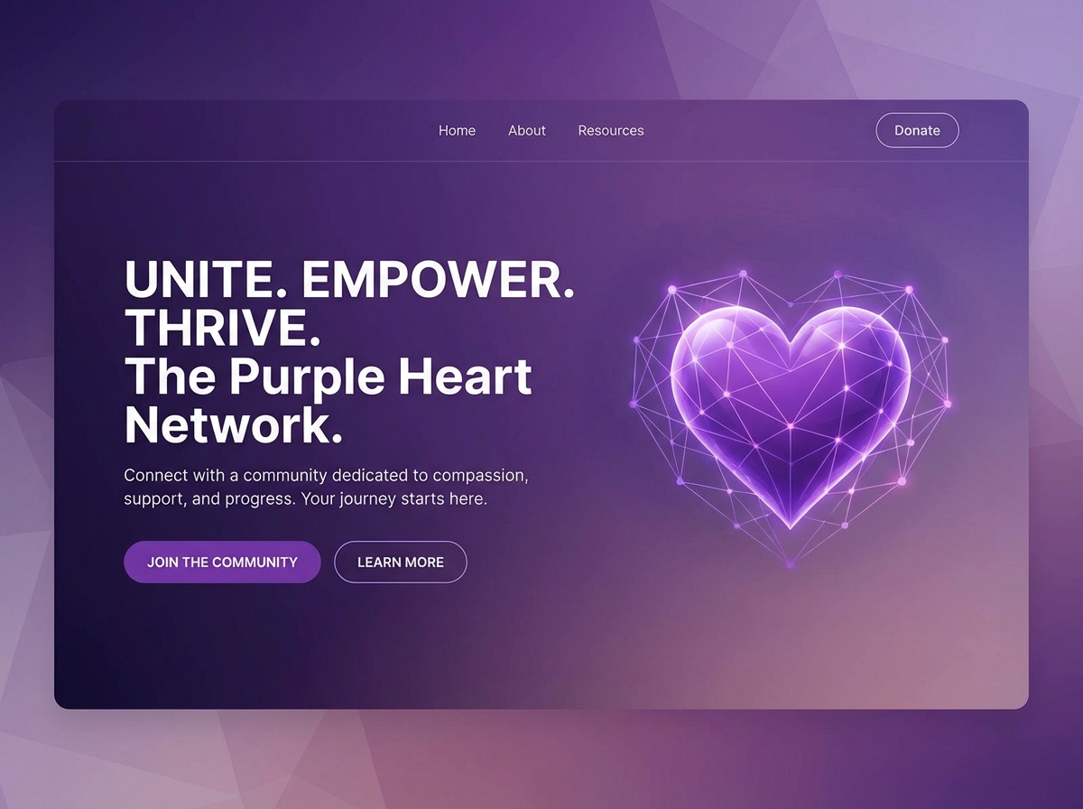 Unleash Your Creativity with the Perfect Purple Heart Color website preview