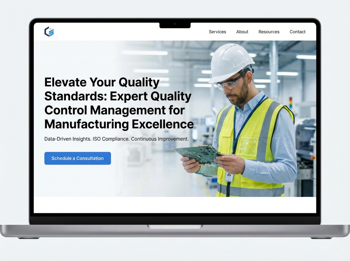 Build Your Professional Quality Control Manager Website website preview