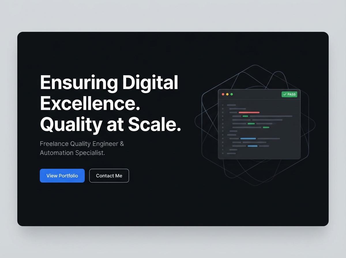 Build Your Professional Quality Engineer Portfolio website preview