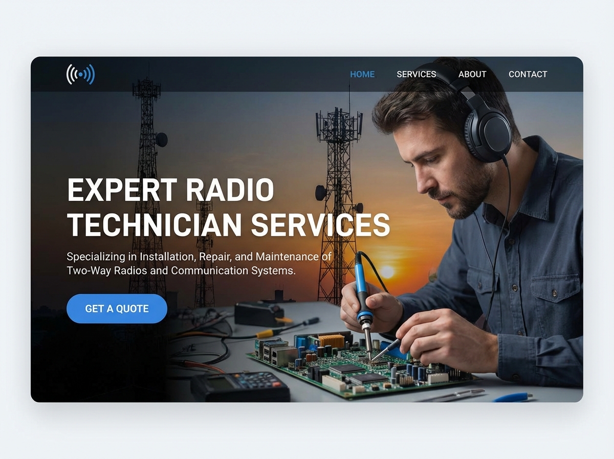 Build Your Professional Radio Technician Website website preview