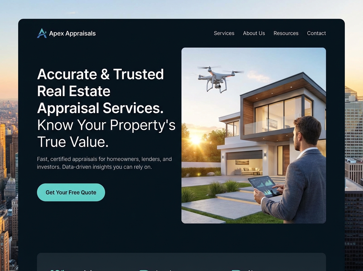 Build Your Premier <strong>Real Estate Appraisal Services</strong> Website website preview