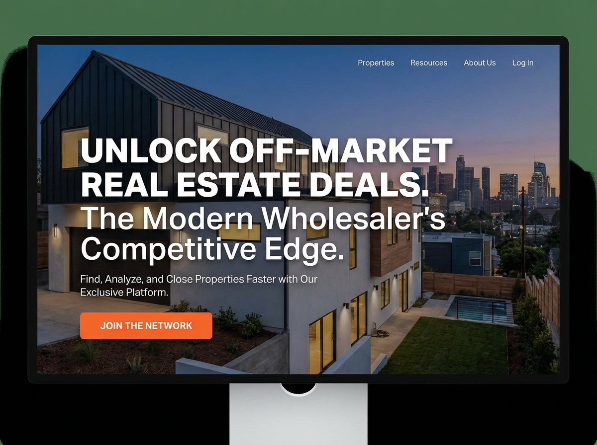 Build Your High-Converting <span class="gradient-text">Real Estate Wholesaler Website</span> website preview
