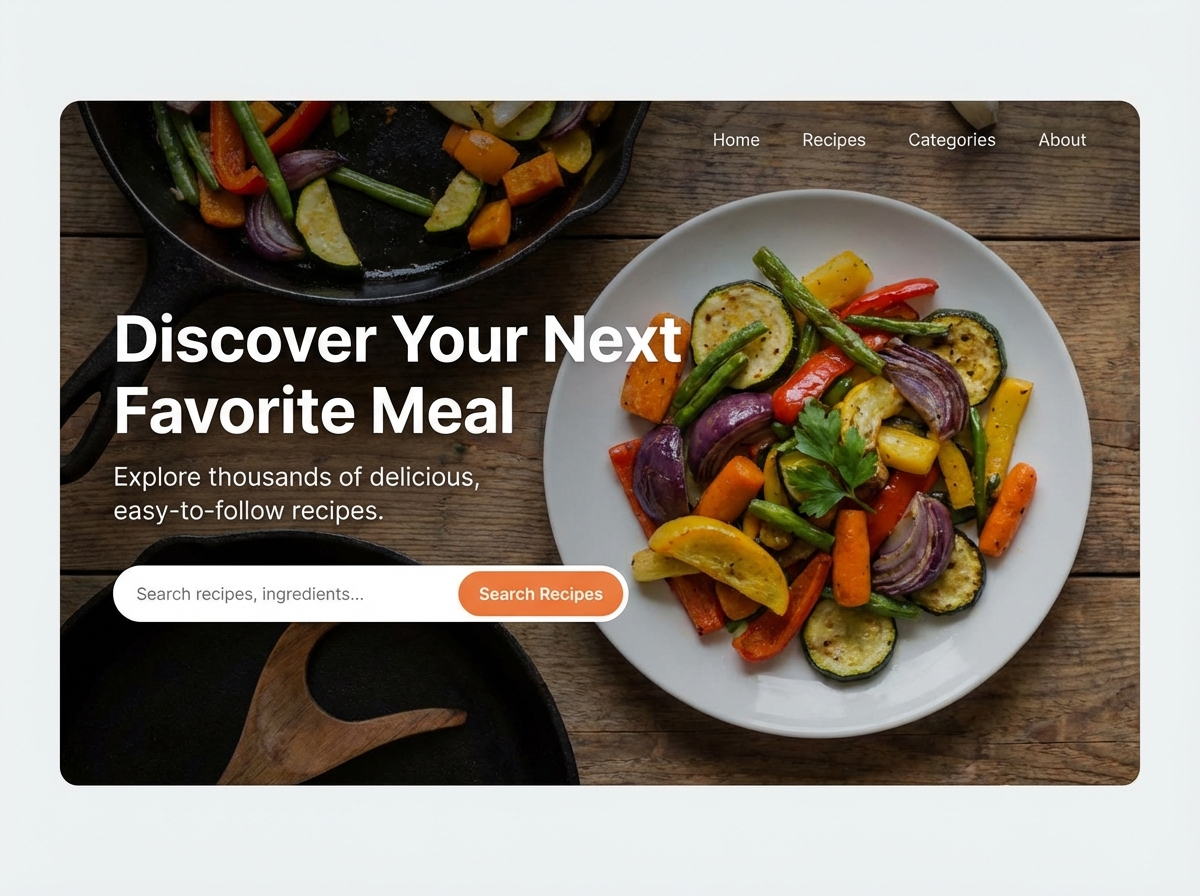 Build Your Delicious <gradient>Recipe Website</gradient> website preview