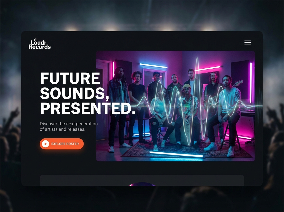 Build Your Record Label Website with Grigora website preview