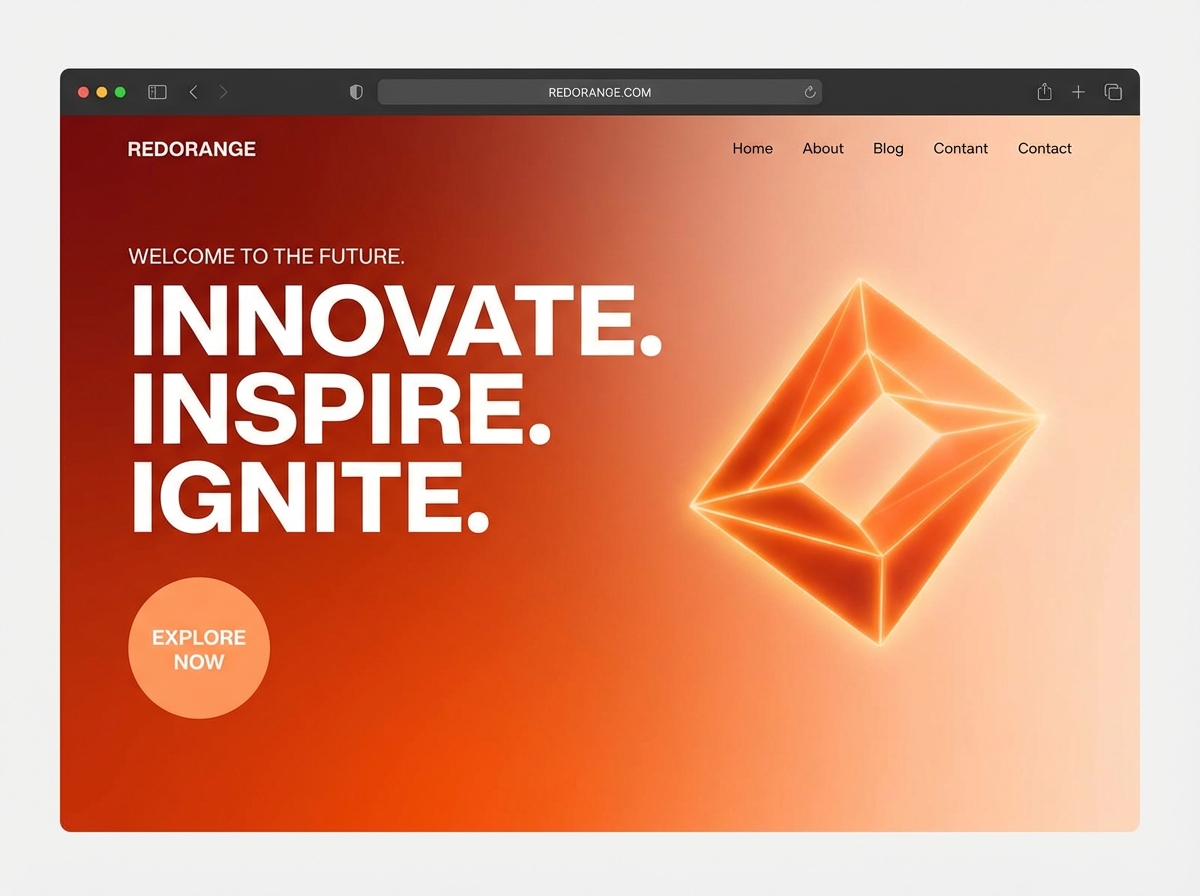 Unleash Vibrant Designs with a Perfect Red Orange Color Palette website preview