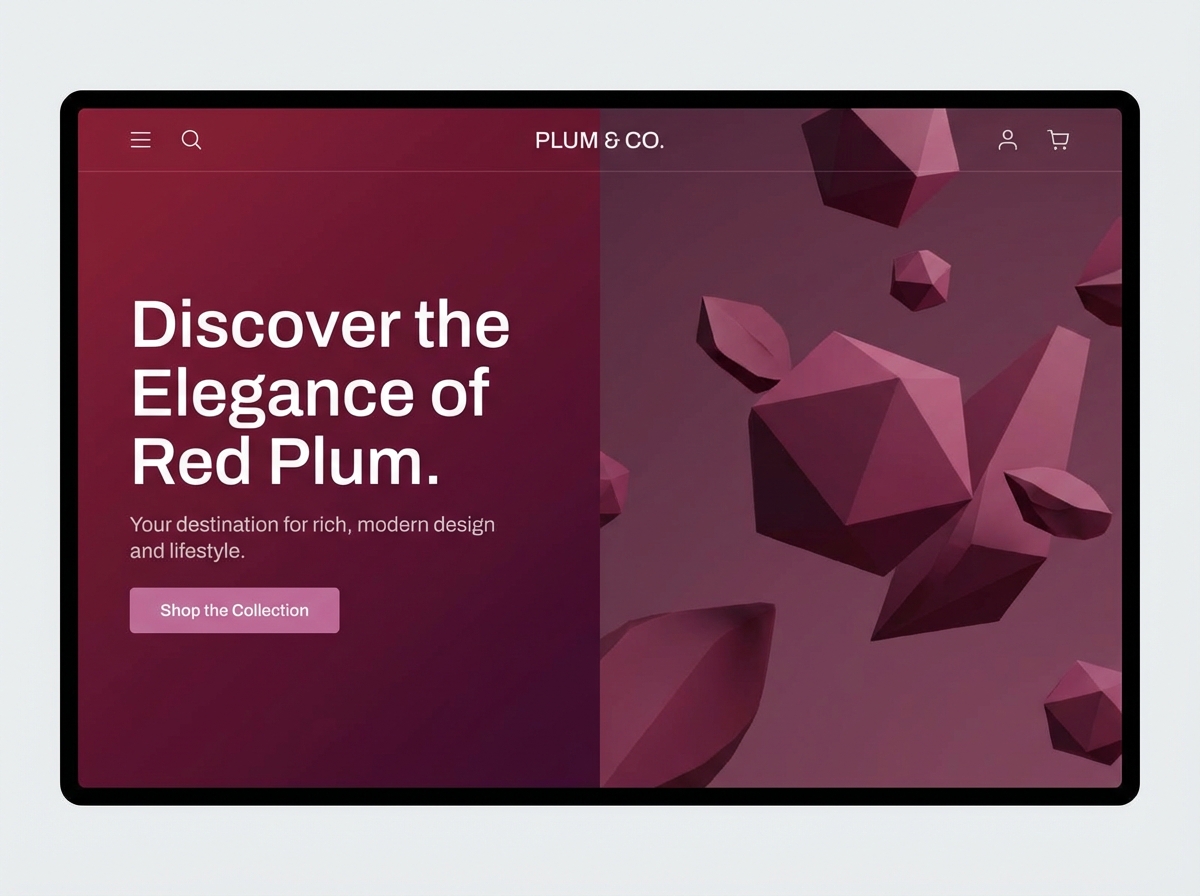 Unleash Creativity with the Rich Red Plum Color website preview