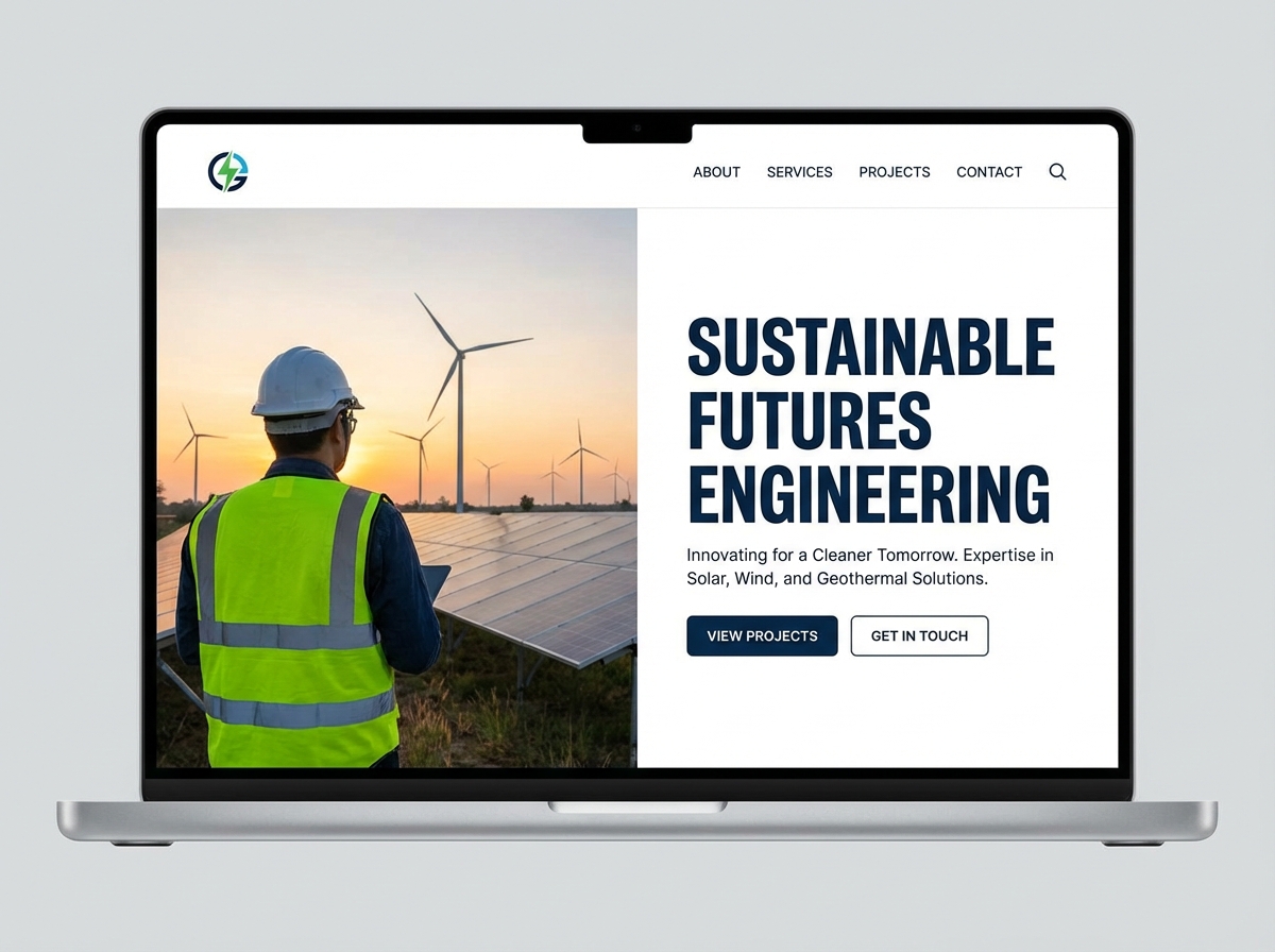 Build Your Professional Renewable Energy Engineer Portfolio website preview