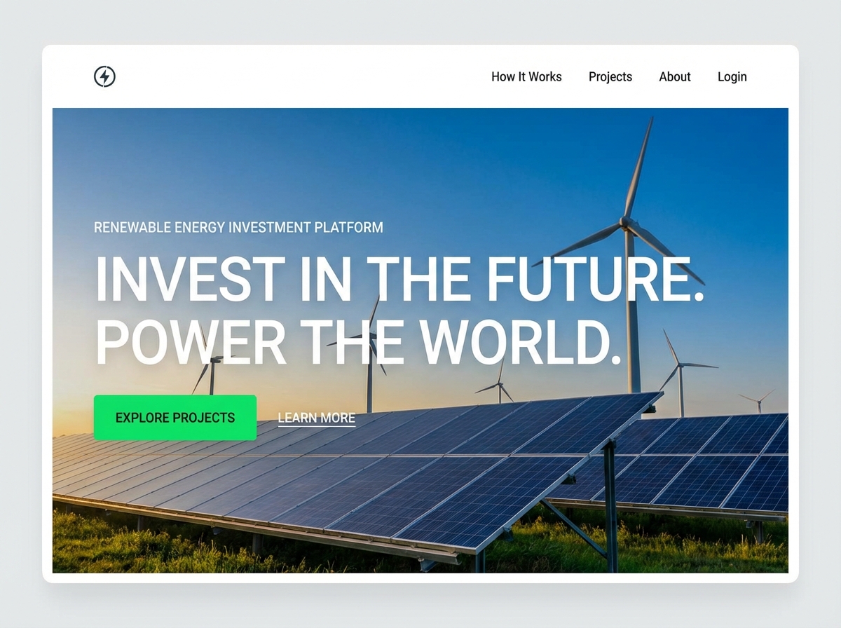 Launch Your Own Cutting-Edge <span class="gradient-text">Renewable Energy Investment Platform</span> website preview