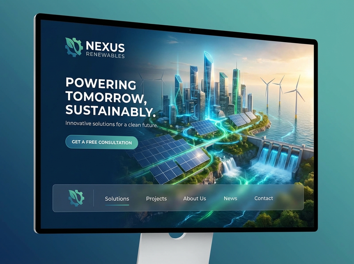 Build Your Powerful Renewable Energy Website Today website preview