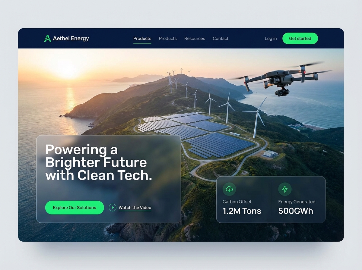 Build Your Future with a Leading Renewable Energy Tech Website Builder website preview