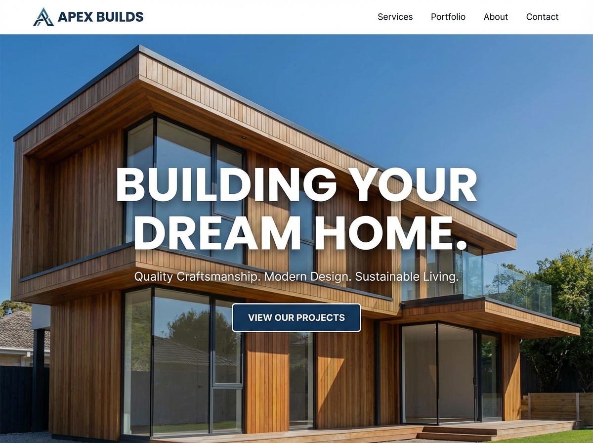 Build Your Legacy: The Ultimate Residential Construction Website Builder website preview
