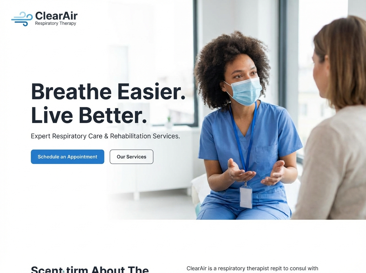 Build Your Professional Respiratory Therapist Website website preview
