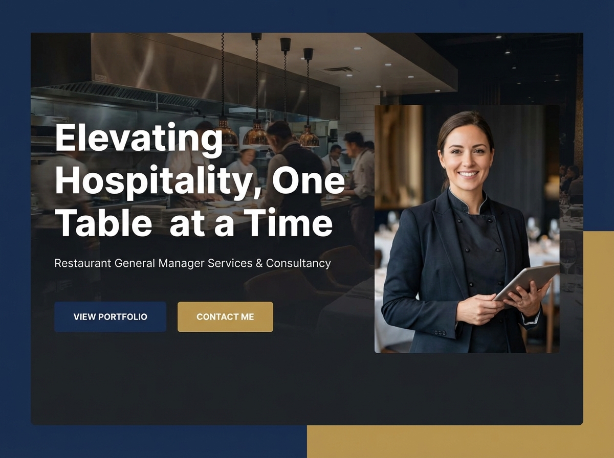 Build Your Professional Website for a Seamless Restaurant General Manager Career website preview
